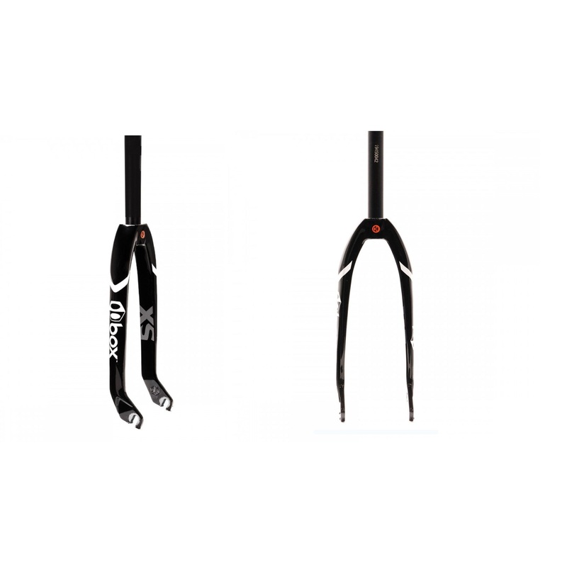 Box One XS, XE & XL Carbon 20″ Race Forks – Mini, Expert & Pro (10mm) XS Mini 20″ 10mm Black & White