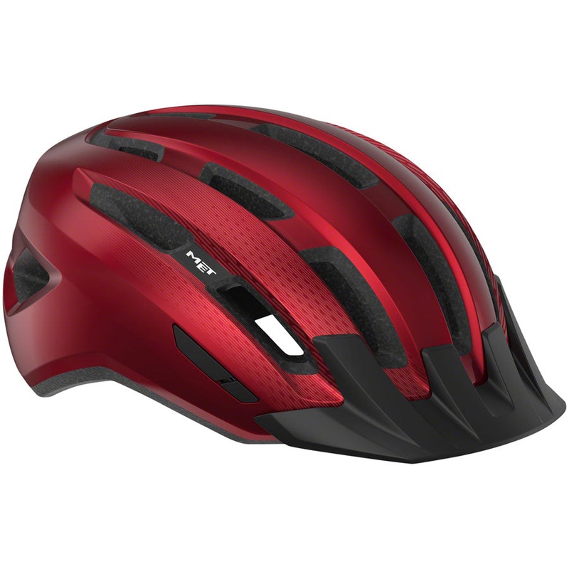 MET Downtown MIPS Helmet – Red, Glossy, Small/Medium