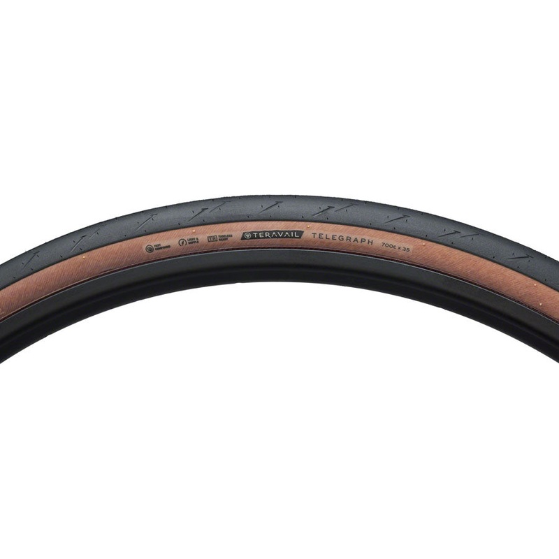 Teravail Telegraph Tire – 700 x 40, Tubeless, Folding, Tan, Light and Supple