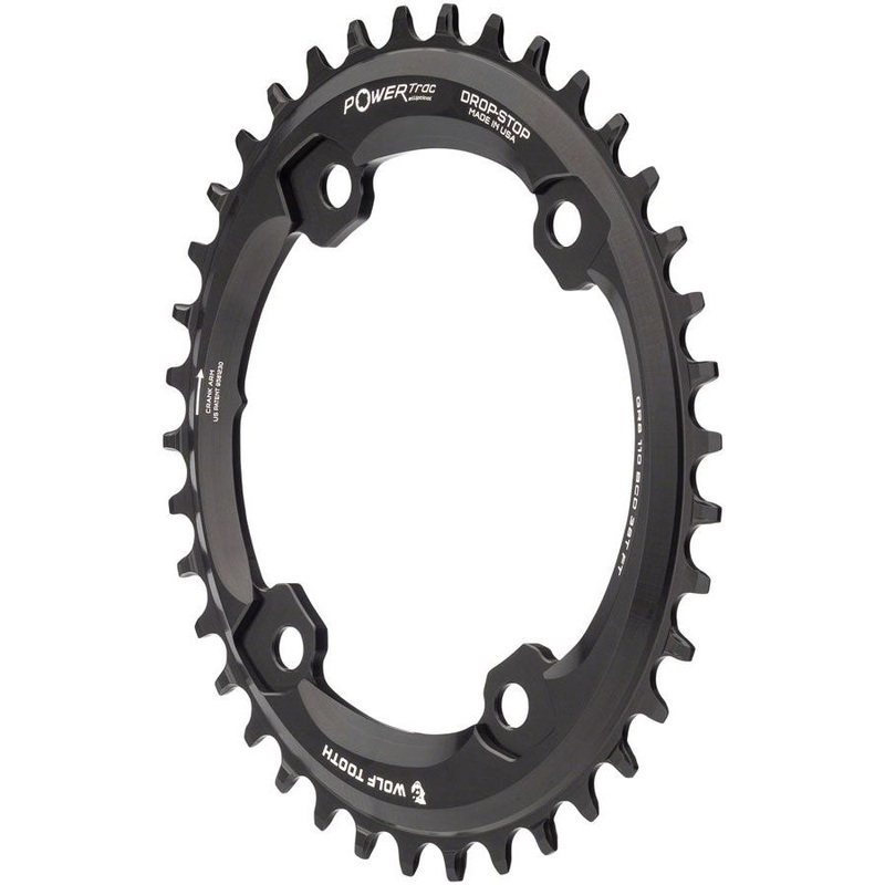 Elliptical 110 BCD GRX Chainrings Elliptical Shimano 110 Asymmetric BCD Chainring – 38t, 110 Asymmetric BCD, 4-Bolt, Drop-Stop, For Shimano GRX Cranks, Black