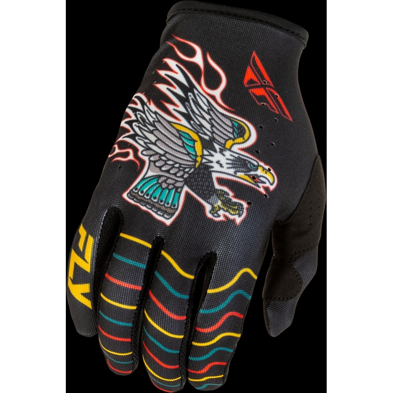 FLY RACING Lite Americana Gloves Black/Red/Gold Xl
