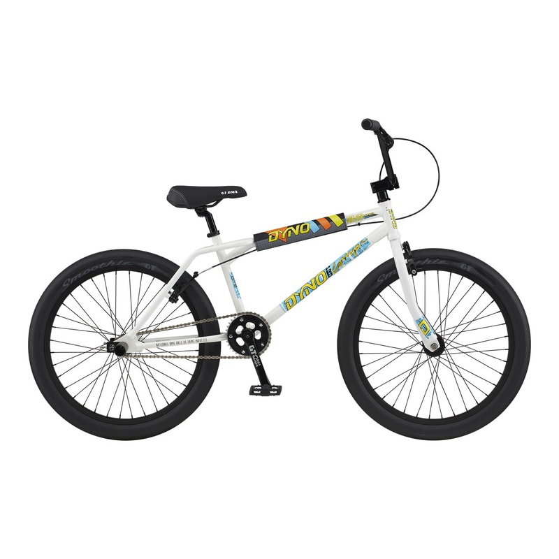 GT Dyno Pro Compe Heritage 24″ BMX Freestyle Bike-Pearly White