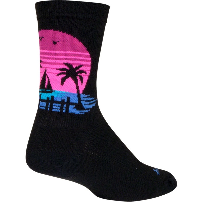 SockGuy Sunset Crew Sock – 6″, Small/Medium