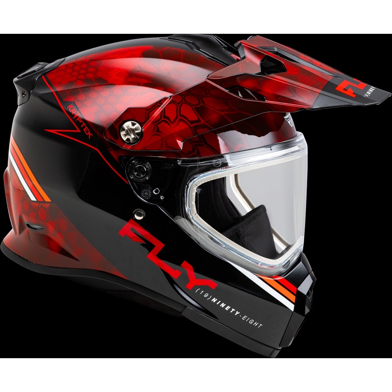 FLY RACING Trekker Cw Conceal Helmet Dual Shld Red/Black 2x