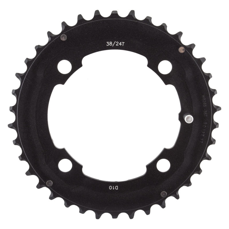 Full Speed Ahead MTB Pro Double Chainring – 38t 104 BCD 4-Bolt Aluminum D10 BLK