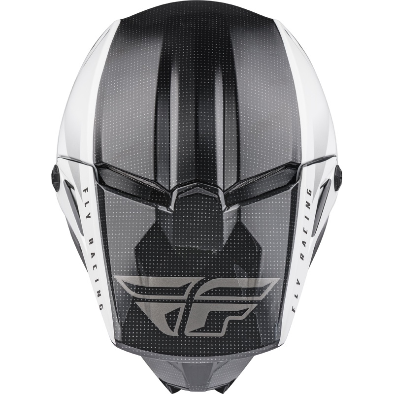FLY RACING Kinetic Straight Edge Helmet Black/White Lg