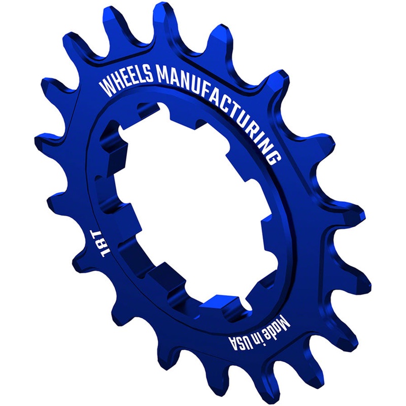 Wheels Manufacturing SOLO-SPEED Cog – 18t, Fits SOLO-SPLINE and SOLO-XD kits, Blue