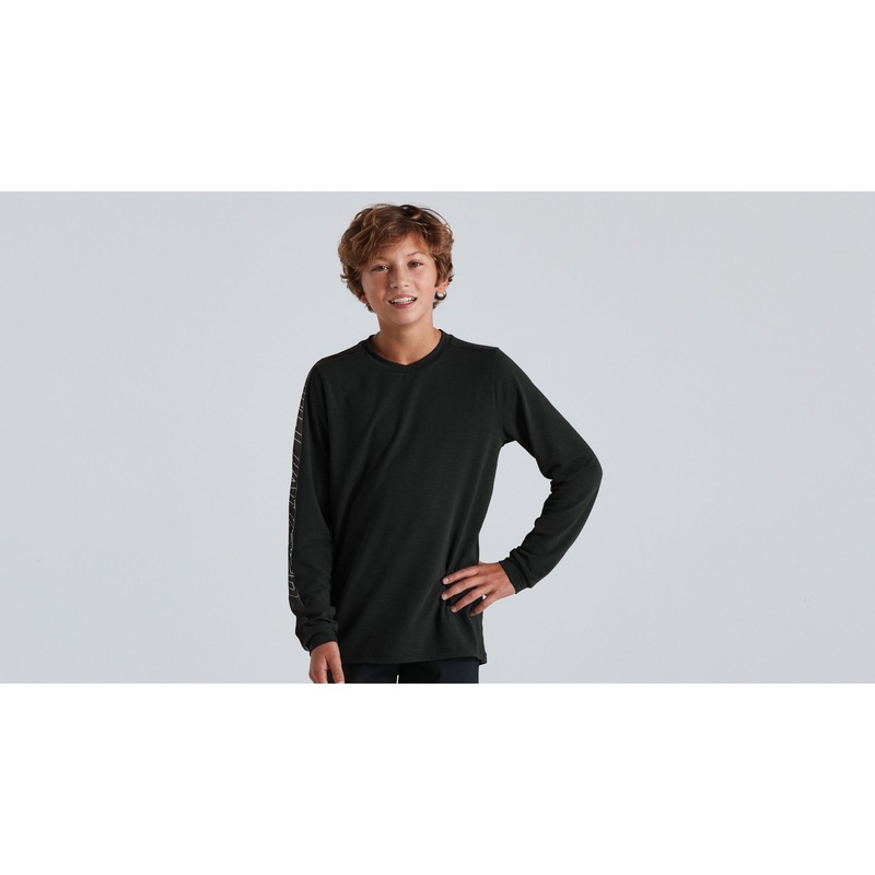 Youth Trail Long Sleeve Jersey Black S