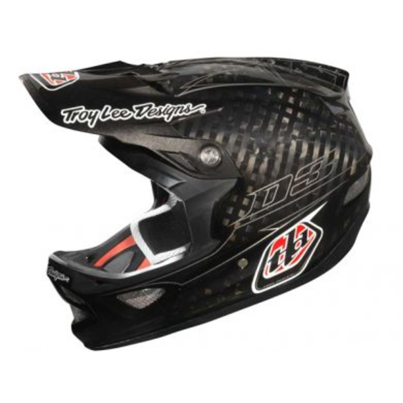 Troy Lee 2013 D3 Carbon Helmet-Pinstripe Black X-Small