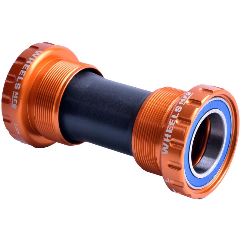 Wheels Manufacturing BSA Bottom Bracket – Shimano Hollowtech II Spindle, ABEC 3, Orange