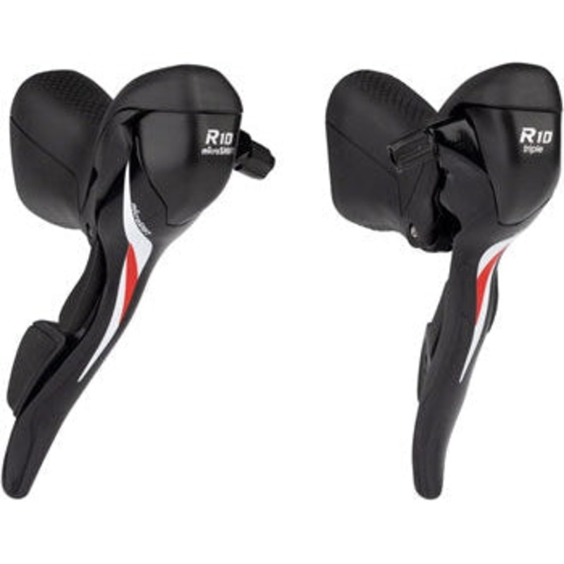 R10 Drop Bar Shift Lever Set – 3 x 10-Speed Shimano Compatible BLK