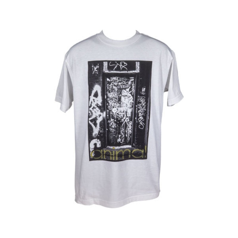 Animal Graffiti T-Shirt-White/White-Adult X-Large