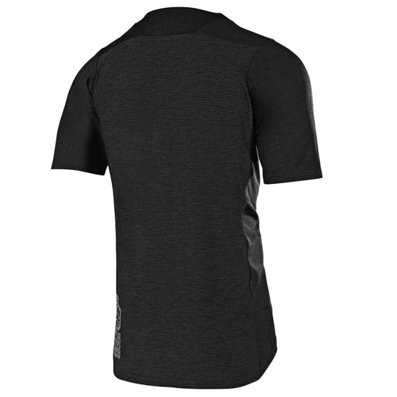 Troy Lee Youth Skyline SS BMX Race Jersey-Solid Black Youth Large