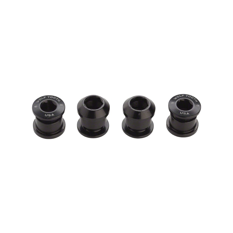 Wolf Tooth 1x 6mm Chainring Bolt Set – Set of 4 Black
