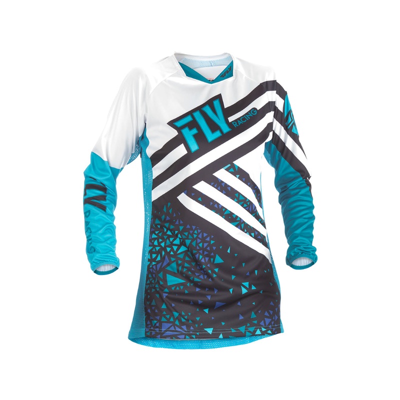Fly Racing 2018 Kinetic Women’s BMX Race Jersey-Blue/Black Youth Small