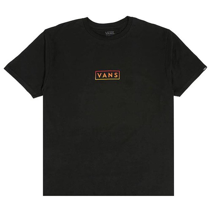 Vans Classic Easy Box T-Shirt – Black/True Red/Golden Yellow Small