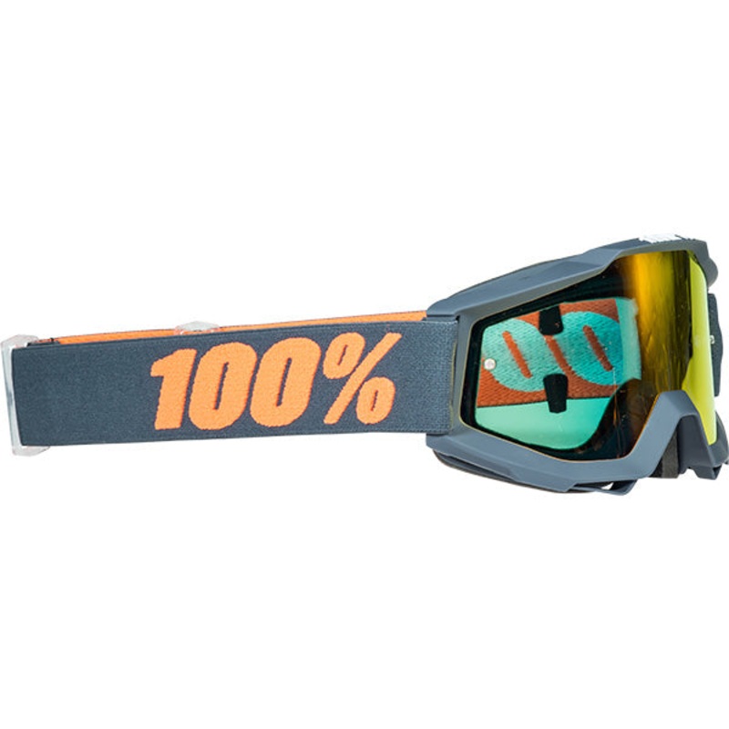 100% Accuri Moto Goggles-Matte Gunmetal-Mirrored Red Lens