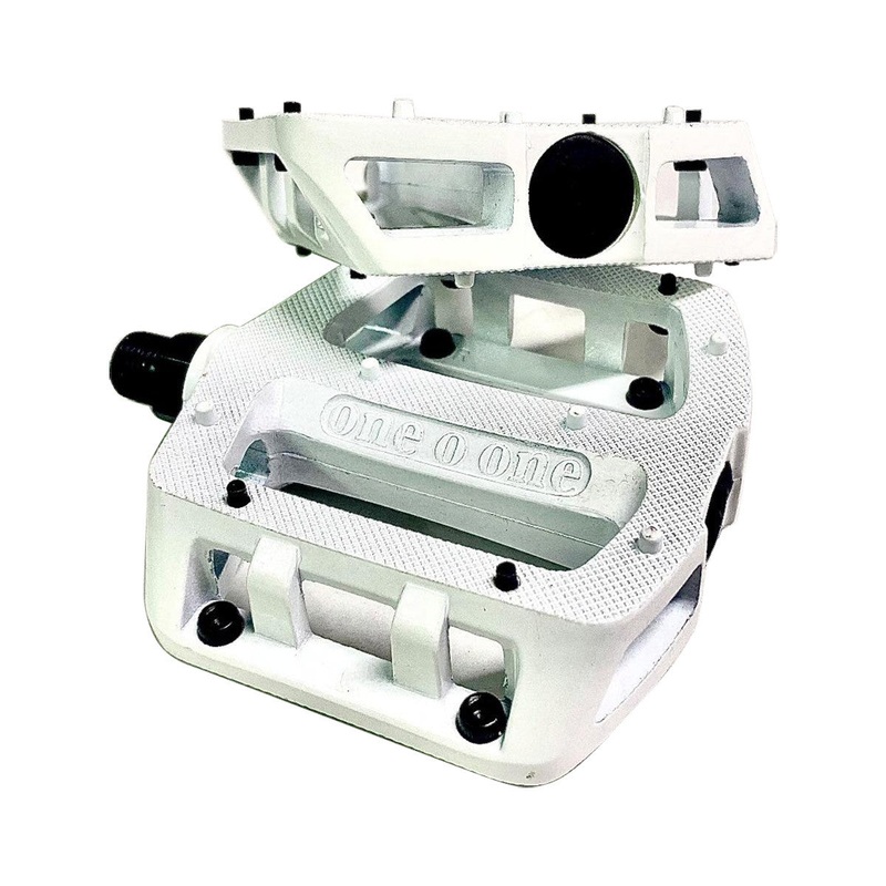 S&M 101 Alloy BMX Platform Pedals – 9/16 – White