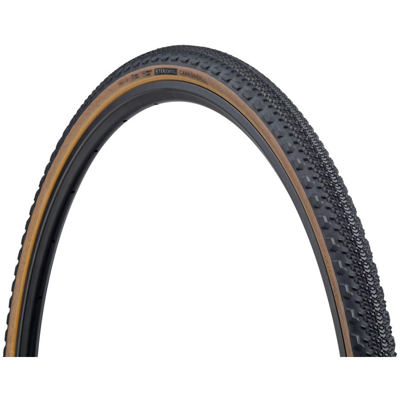 Teravail Cannonball Tiire – 700 x 35, Tubeless, Folding, Tan, Durable, 60tpi, Fast Compound