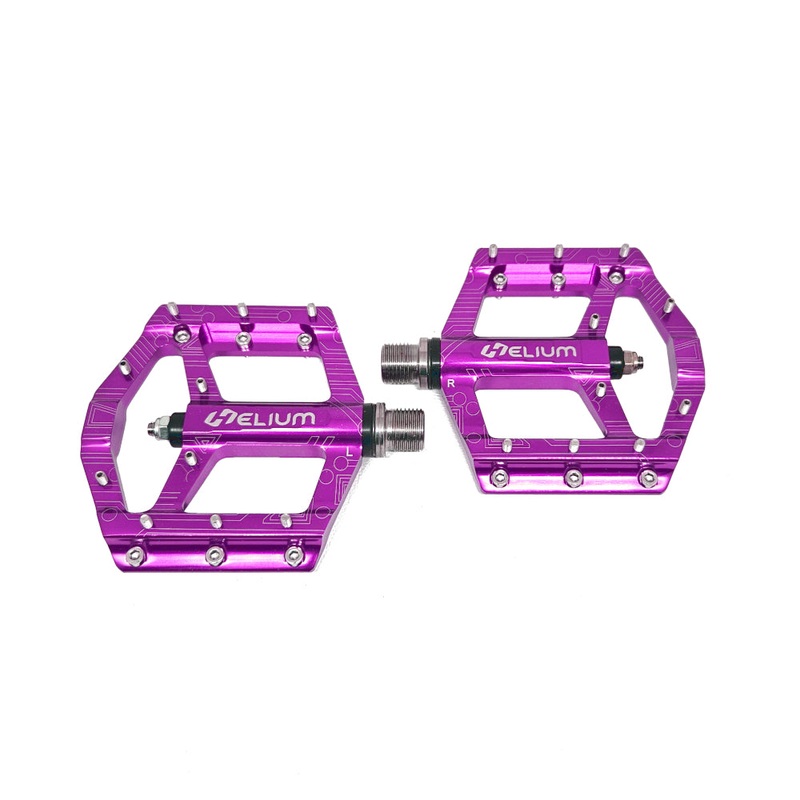 Helium Aluminum Jr BMX Platform Pedals – Sealed – 9/16″ – Purple