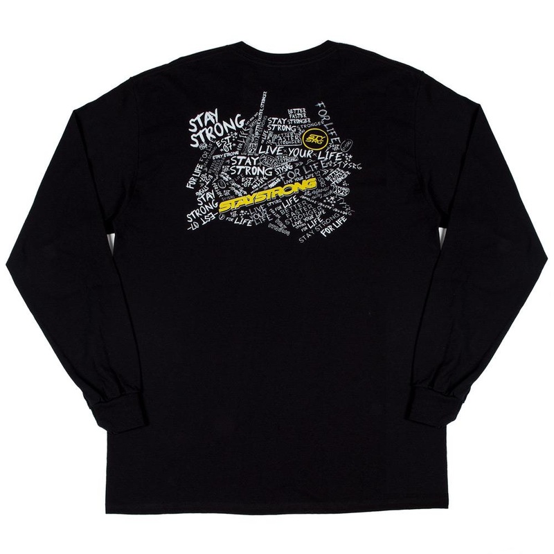 Stay Strong Scribble Long Sleeve T-Shirt – Black Large