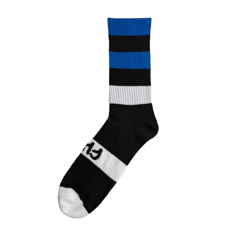 Stripe Socks / black & blue Single Pair