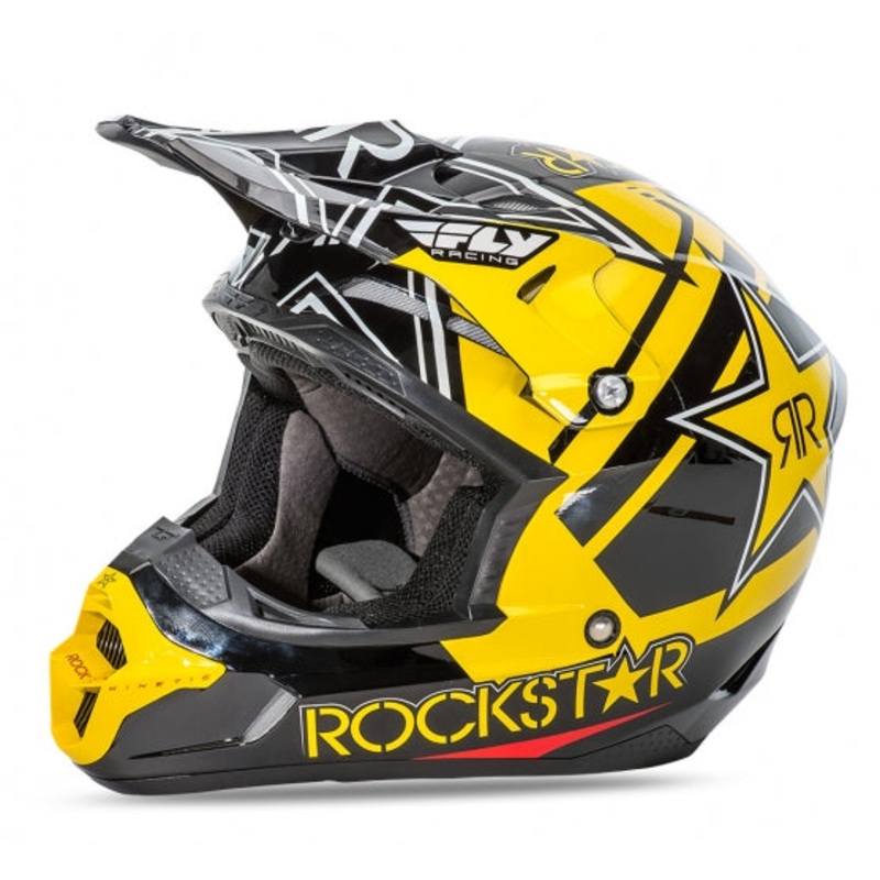 Fly Racing 2016 Kinetic Pro Rockstar Helmet-Yellow/Black X-Small