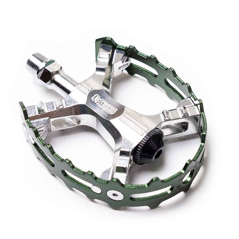 MKS XC-III Bear Trap BMX Cage Pedals – 9/16″ – Dark Green