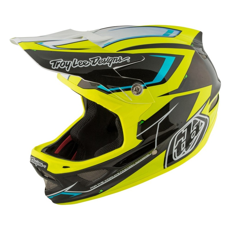 Troy Lee D3 Composite Helmet-Cadence Black/Yellow X-Small