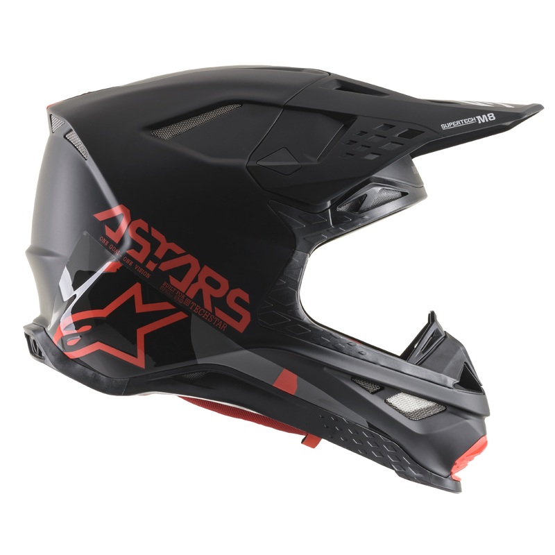 ALPINESTARS Supertech M-8 Echo Helmet Black/Grey/Fluorescent Red Small