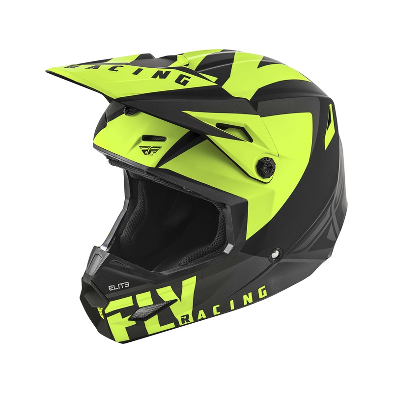 FLY RACING 2019 Elite Vigilant Helmet-Matte Black/Hi-Vis Youth Small