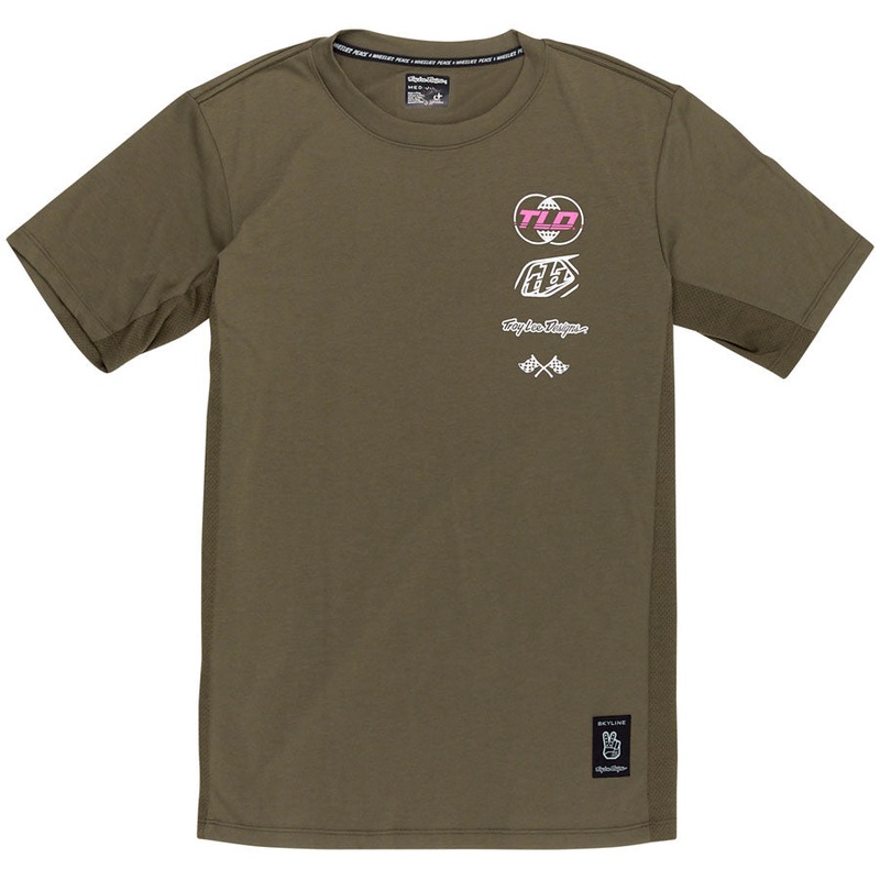 Troy Lee Designs Skyline Short Sleeve Ride Tee  Worldwide Caper Small