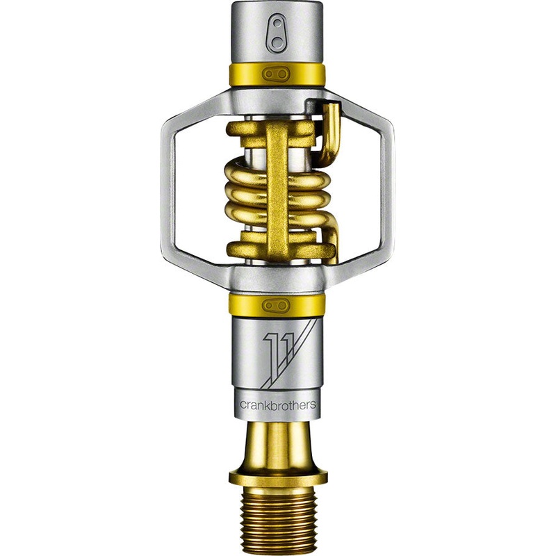 Crank Brothers Egg Beater 11 Pedals – Dual Sided Clipless, Titanium , 9/16″, Gold