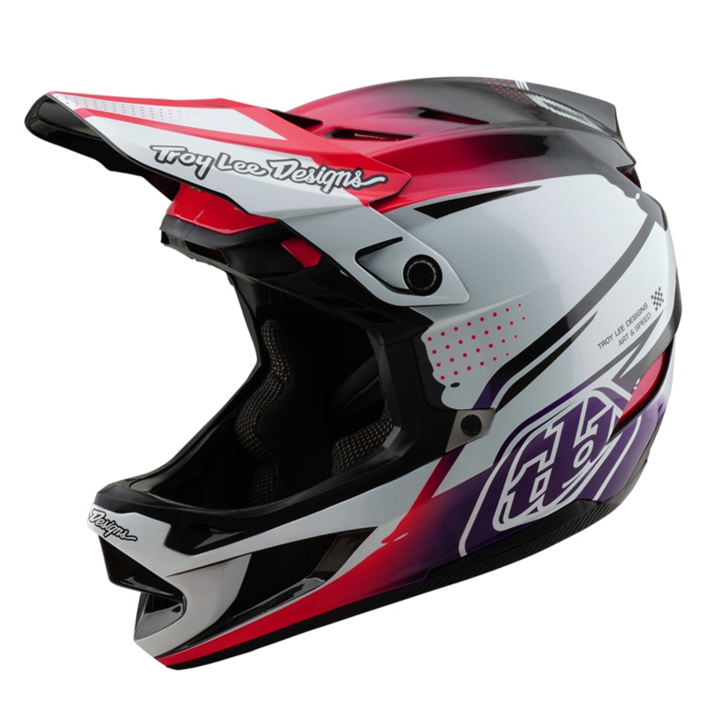 Troy Lee Designs D4 Carbon MIPS BMX Race Helmet-Drip White Adult X-Small