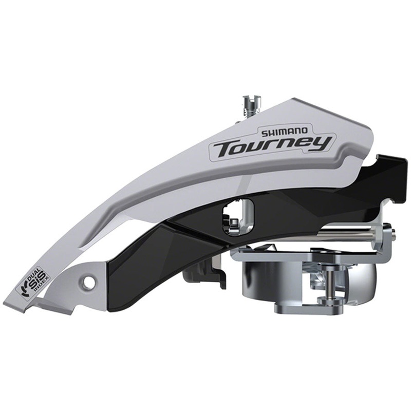Shimano Tourney FD-TY601-L6 Front Derailleur – 6/7/8-Speed Triple Top Swing Dual Pull 31.8/34.9mm 66-69 Chainstay Angle 20t Cap.