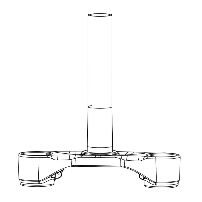 RockShox Lower Crown/Steerer 35mm BoXXer C1 0mm Offset 36mm total offset on 27.5 46mm total offset on 29″ Gray