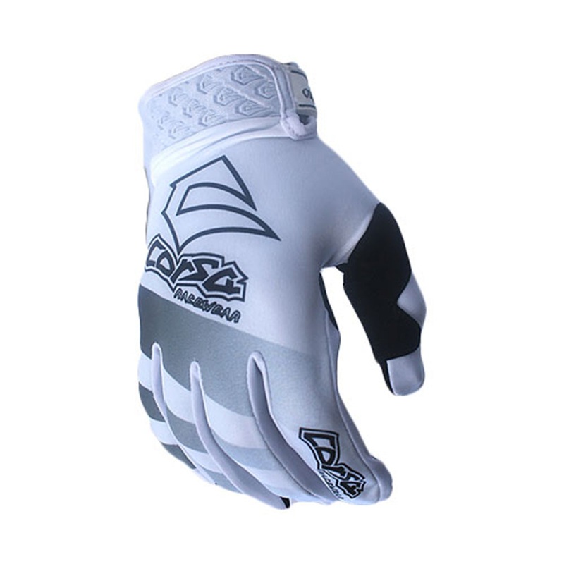 Corsa Unleashed Strapless BMX Race Gloves-White Youth Large