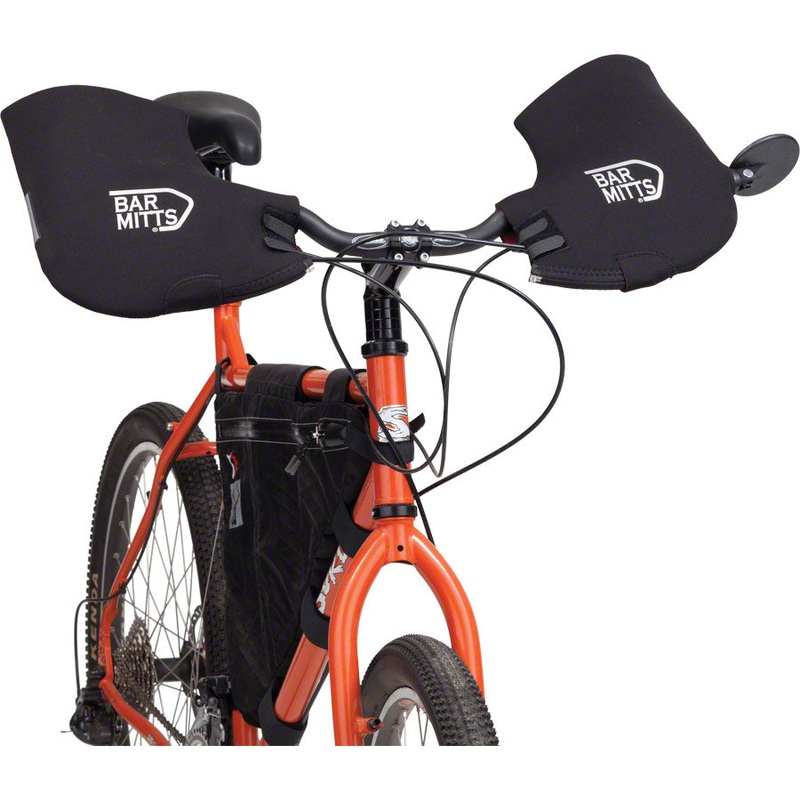 Bar Mitts Mountain / Commuter Pogie Handlebar Mitten: for Mirrors XL Black