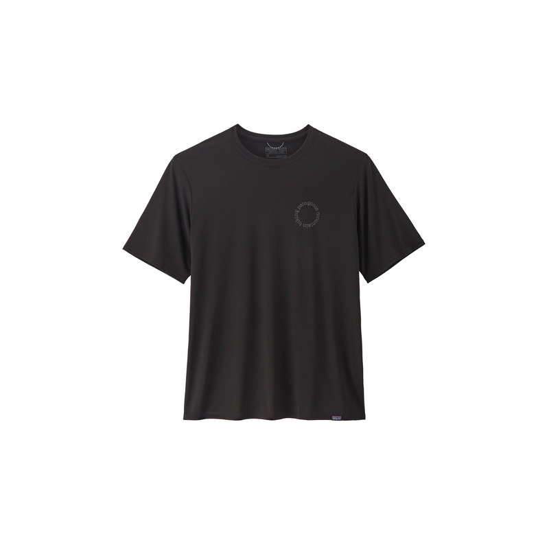 Patagonia Capilene Cool Daily Graphic Shirt Spoke Stencil Black Large