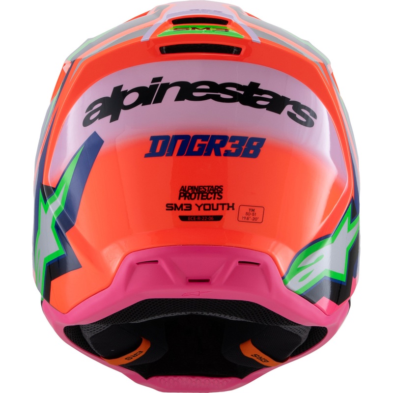 ALPINESTARS Sm3 Youth Deegan Helmet Orange Fluo/Purple/Pink Fluo Youth Small
