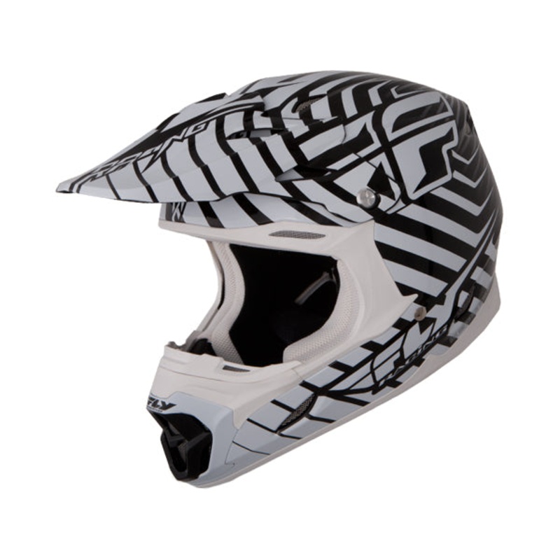Fly Racing 2013/2014 Three.4 Helmet-White/Black X-Small