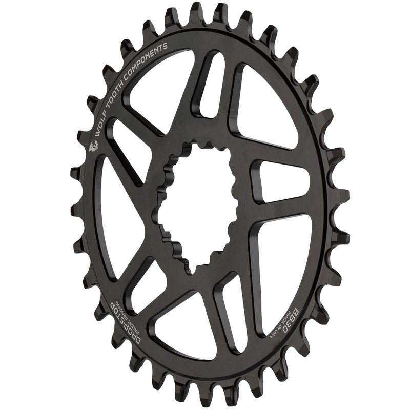 Wolf Tooth Direct Mount Chainring – 32t SRAM 3-Bolt Direct Mount Drop-Stop ST Requires 12-Speed HG+ Chain BLK