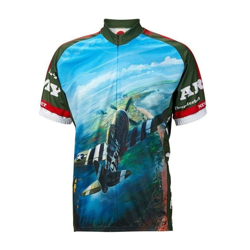 Men’s P-47 Army Air Road Bike Jersey Blue Small