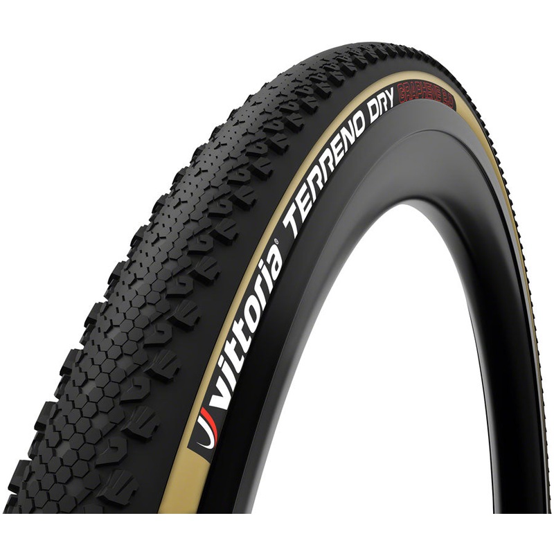 Vittoria Terreno Dry Tire – 700 x 47, Tubeless, Folding, Black/Tan, G2.0