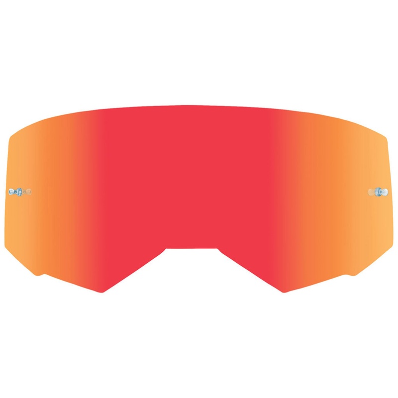 Fly Racing 2022 Replacement Lens W/Post Goggles-Red Mirror/Clear W/Post Adult