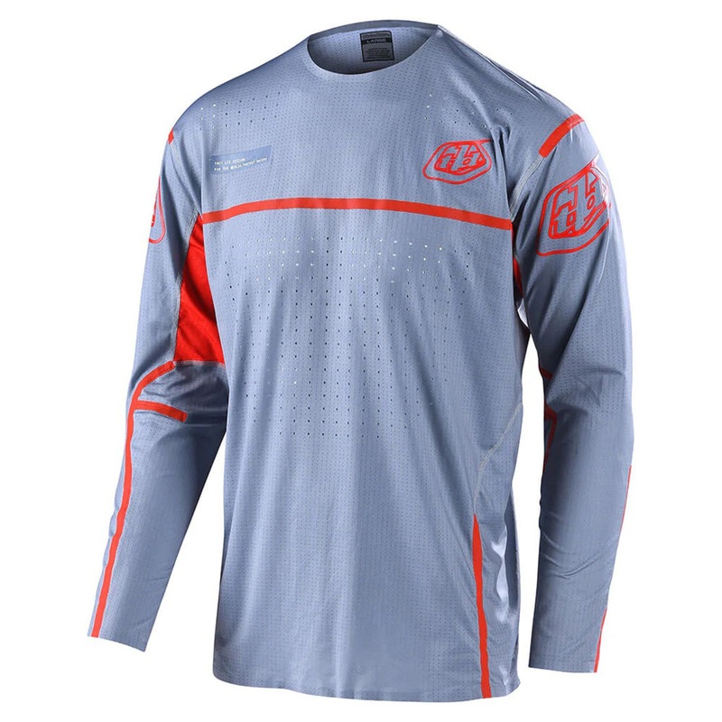 Troy Lee Designs Sprint Ultra BMX Race Jersey-Lines-Gray/Rocket Pink Adult Medium