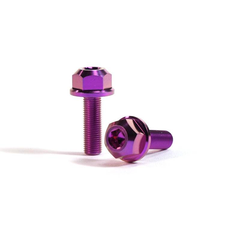ION BMX Titanium GR5 Hex Axle Bolt (Pair) Black 3/8x24tpi