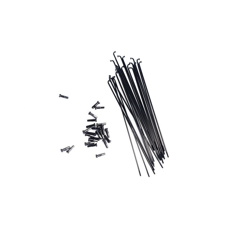 Colony Spokes & Nipples (20 pack) Black 186mm