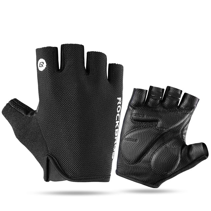 Half Finger Gloves with Leather Palm S