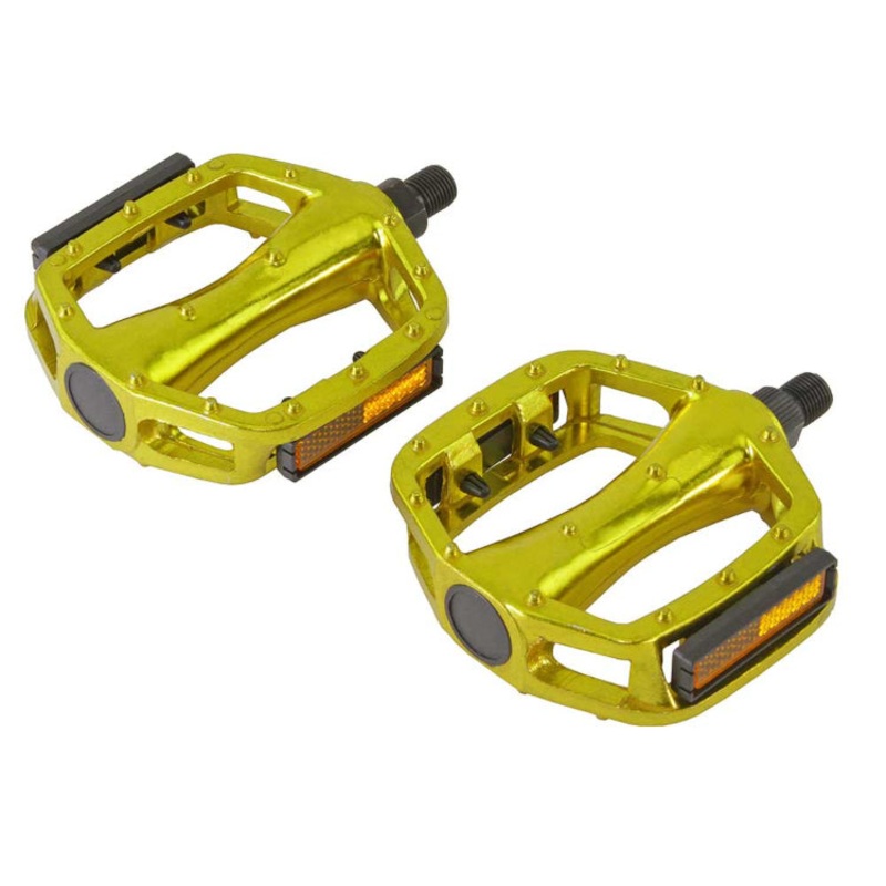Alloy BMX Platform Pedals – 9/16″ – Gold